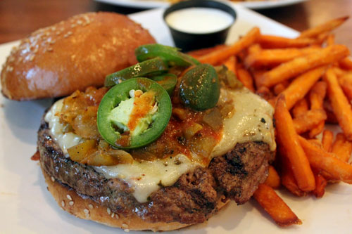 Disregard the sweet potato fries and put in delicious waffle fries