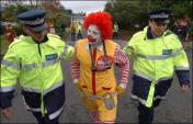 These cops aren't clowning around