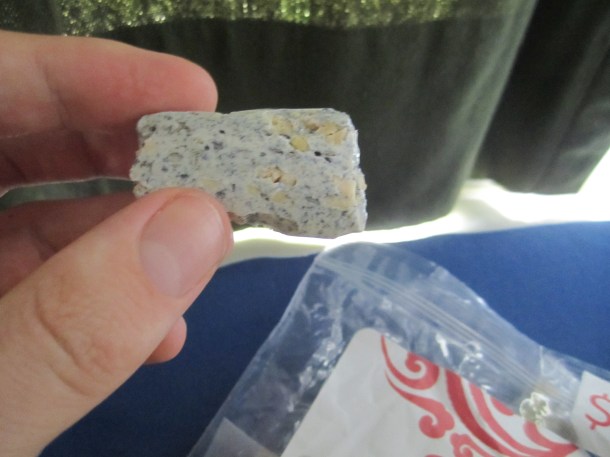 Some black sesame nougat