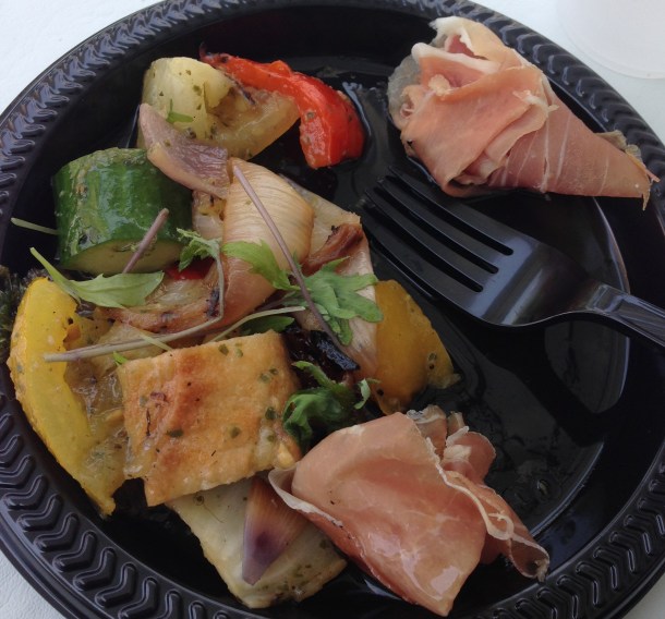 Panzanella and prociutto